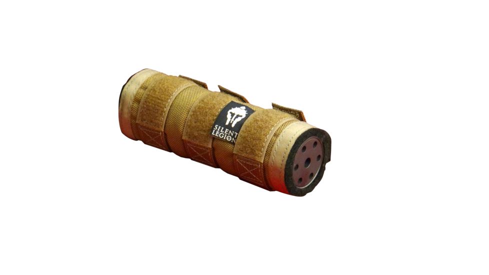 Silent Legion Suppressor Cover/Heat Shield, Standard Temperature, 1800F, Coyote Brown, 7 in, SC-7