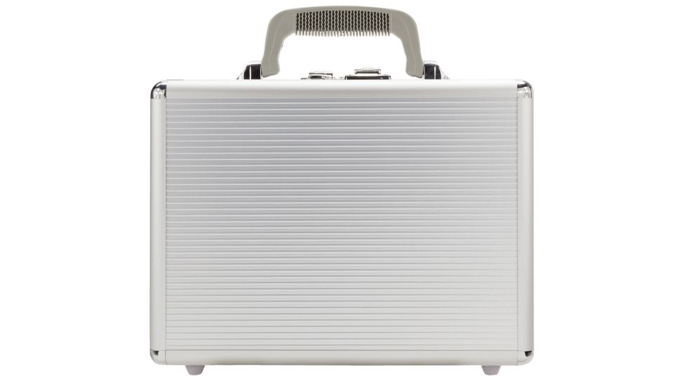 2nd AMENDMENT AL10 2-4 Pistol Case Comb Lck 12x9x4 ABS Plastic Silver