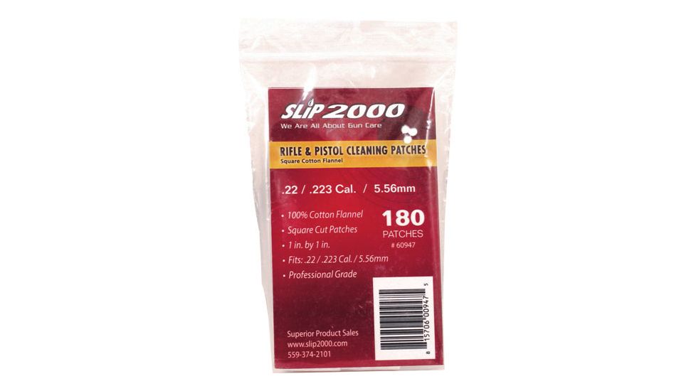 Slip 2000 Cleaning Patches 1'' Square .22 Caliber 180-pack