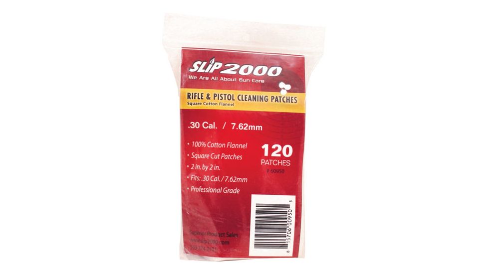 Slip 2000 Cleaning Patches 2'' Square .30/7.62mm 120-pack