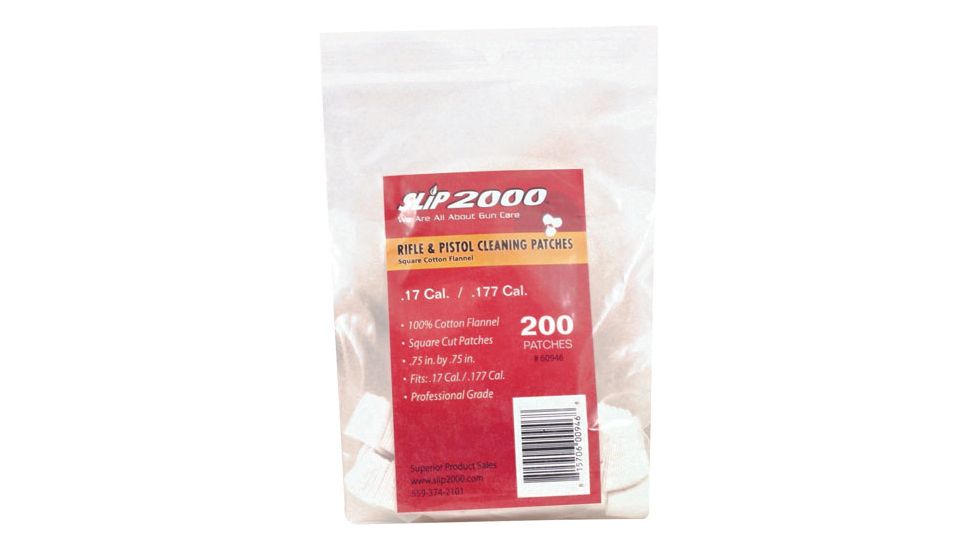 Slip 2000 Cleaning Patches Square .17/.177 .75'' 200-pack
