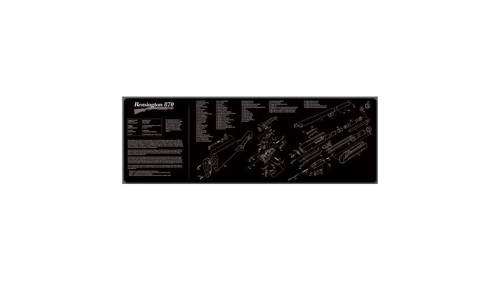 Slip 2000 Gun Cleaning Mat,12x36x1/8in,Remington 870 MAT-870