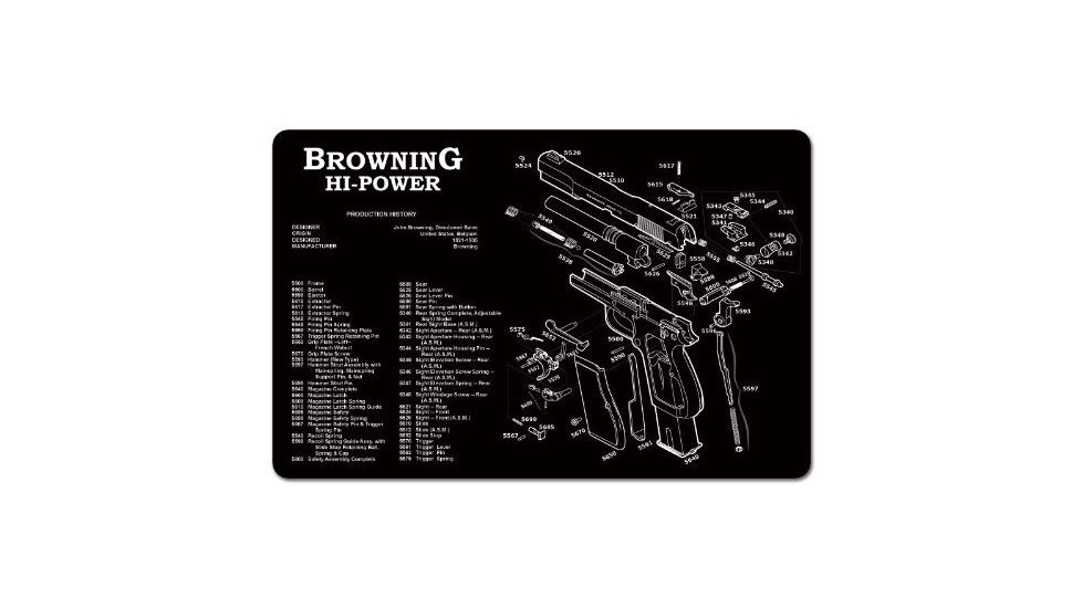 Slip 2000 Gun Cleaning Mat,11x17x1/8in,Browning High Power MAT-BHP