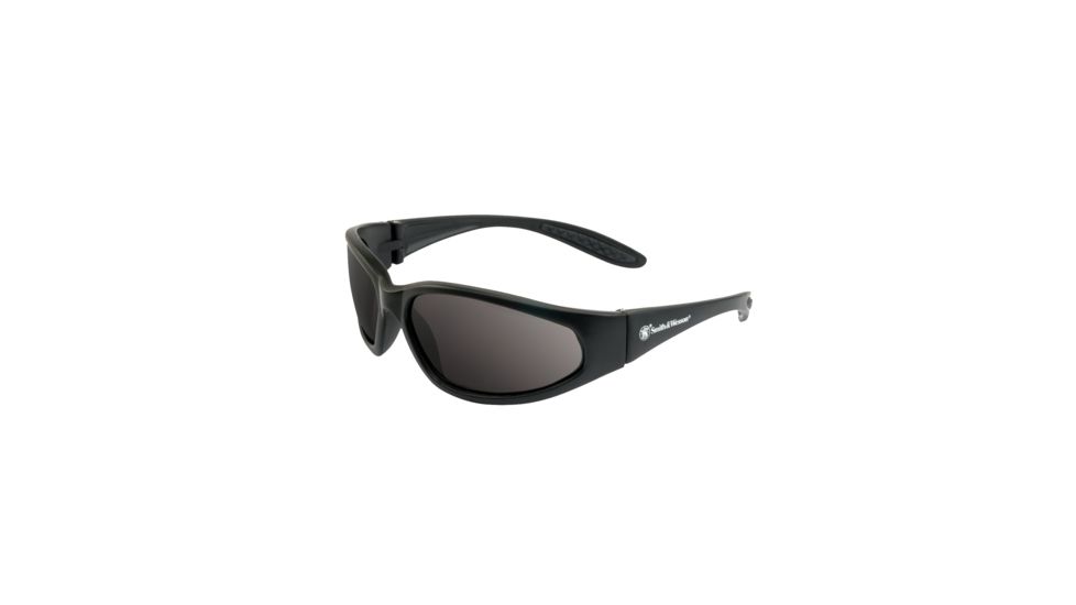 Smith &amp; Wesson Sergeant Shooting Glasses, Full Frame, Black/Smoke Lens, 110165