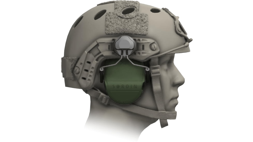 Sordin Supreme T2 CC ARC Memory Foam Helmet, Green, 304006-30P