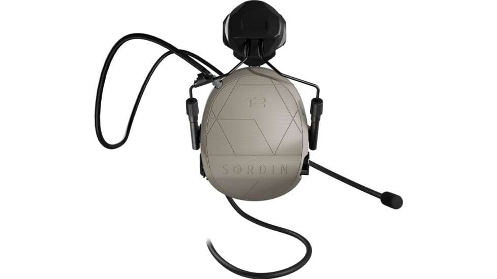Sordin Supreme T2 CC ARC Memory Foam Helmet, Tan, 304005-30P