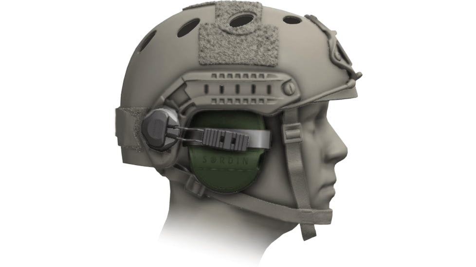 Sordin Supreme T2 CC RARC Memory Foam Helmet, Green, 304006-31P