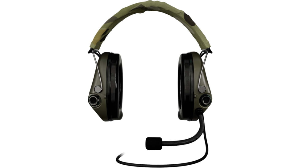 Sordin Supreme MIL CC Headset, Camo Headband, Green Cups, 530434