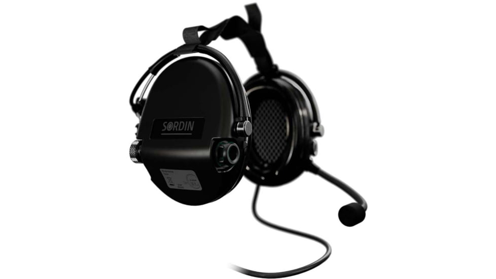 Sordin Supreme MIL CC Headset, Neckband, Black Cups, 500785