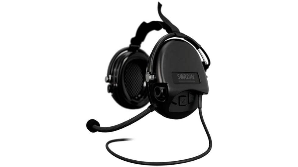 Sordin Supreme MIL CC Headset, Neckband, Black Cups, 500785