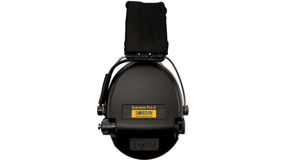 Sordin Supreme PRO-X Headband Headset, Foam, Black Headband, Black Cups, 500421