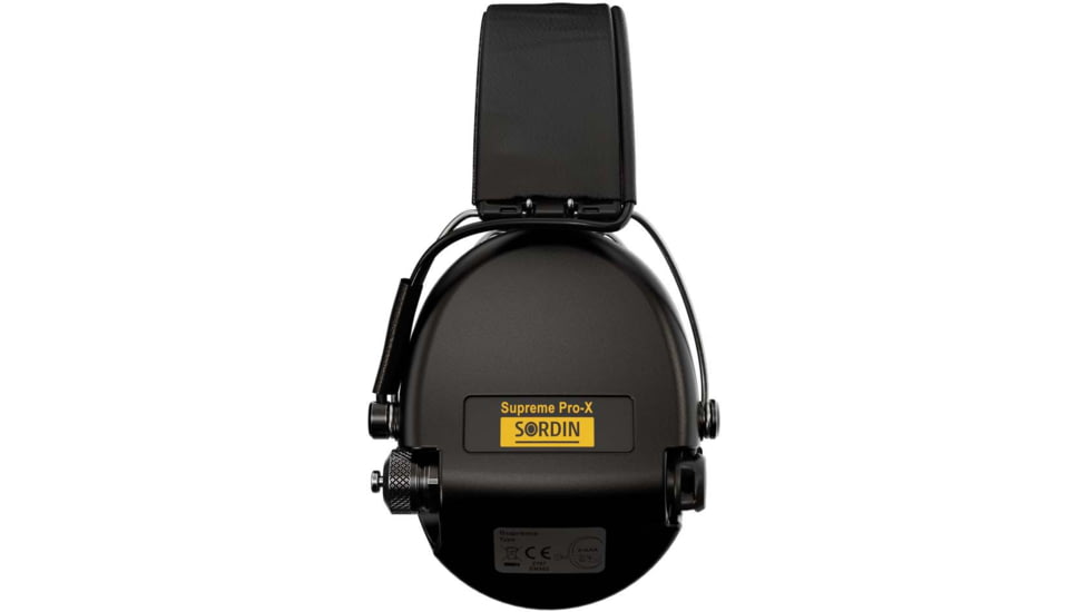 Sordin Supreme PRO-X Headband Headset, Foam, Leather Headband, Black Cups, 500420
