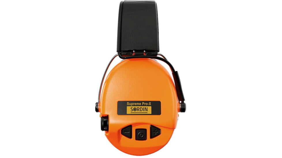 Sordin Supreme PRO-X Headband Headset, Leather Headband, Orange Cups, 500757