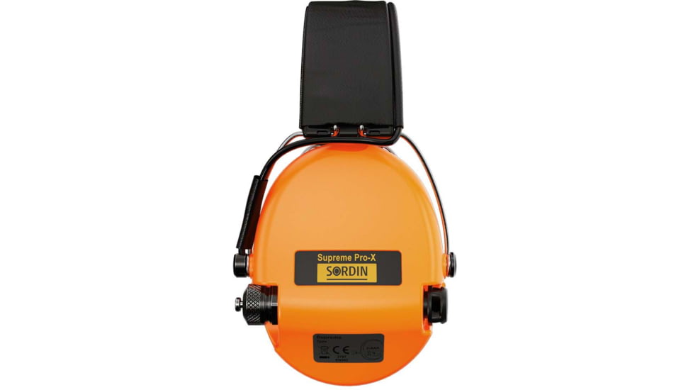 Sordin Supreme PRO-X Headband Headset, Leather Headband, Orange Cups, 500757