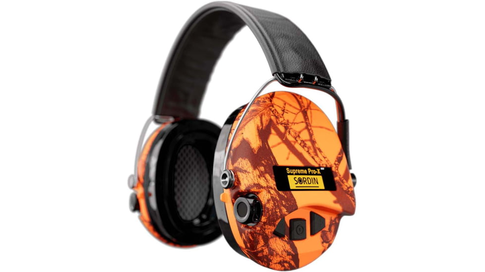 Sordin Supreme PRO-X LED Headset, Black Headband, Mossy Oak, 500545