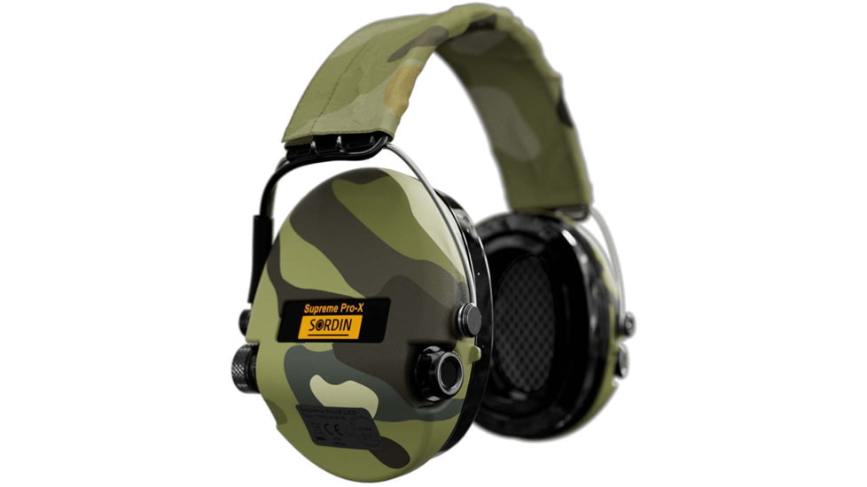 Sordin Supreme PRO-X LED Headset, Camo Headband, Camo Cups, 500412