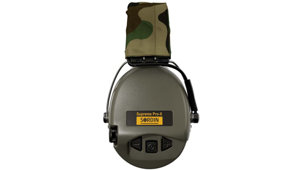 Sordin Supreme PRO-X LED Headset, Camo Headband, Green Cups, 500413