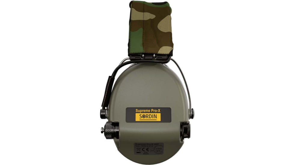 Sordin Supreme PRO-X LED Headset, Camo Headband, Green Cups, 500413