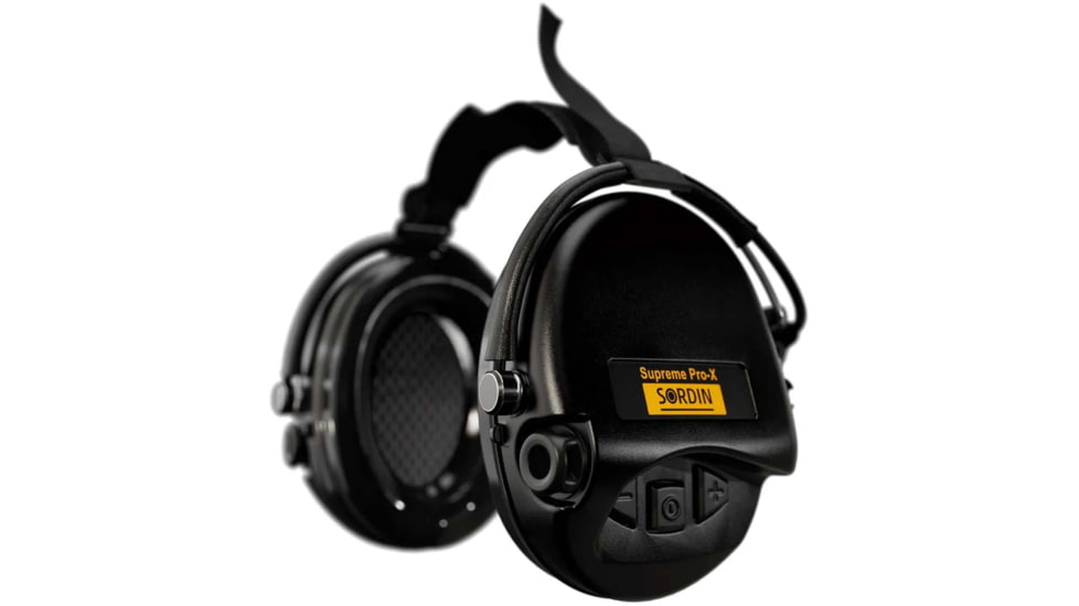 Sordin Supreme PRO-X Neckband Headset, Gel, Black Cups, 510418