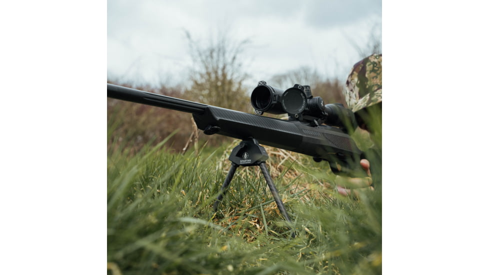 Spartan Precision Equipment Javelin Lite Long Bipod w/Classic M-LOK Adapter, Black, SP01-053-R-BLK + SP02-03-R