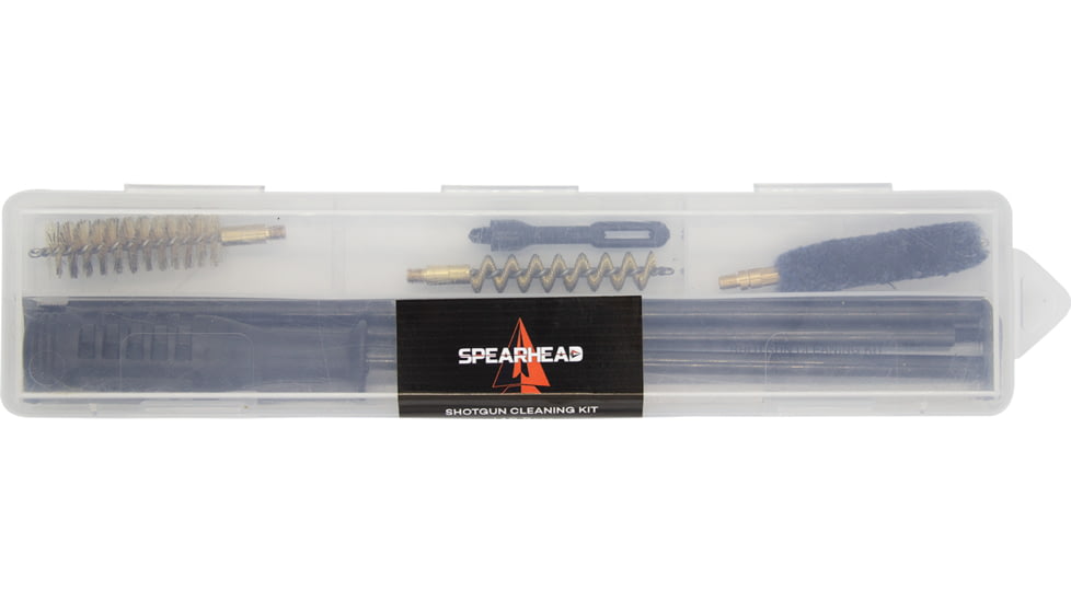 Spearhead Steel Cleaning Kit for 12 Gauge Shotgun, Plastic Box, Black, 9004