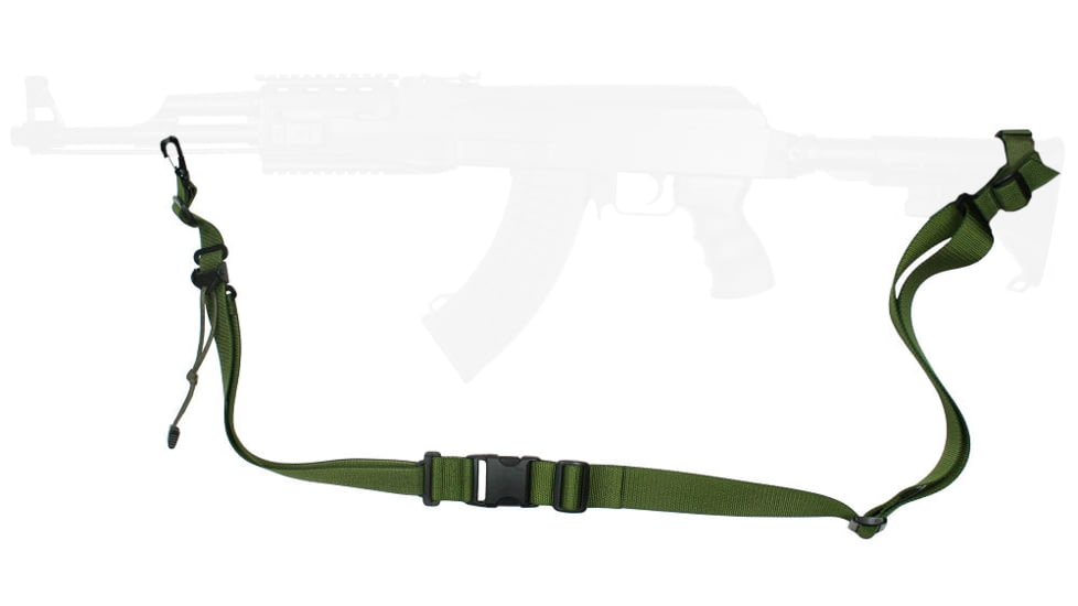 Specter Gear Raider 2 Point Sling, AK-47 with Standard M-4 Stock, Standard Lanyard, Emergency Release, Olive Drab Green, 1092 OD-ERB