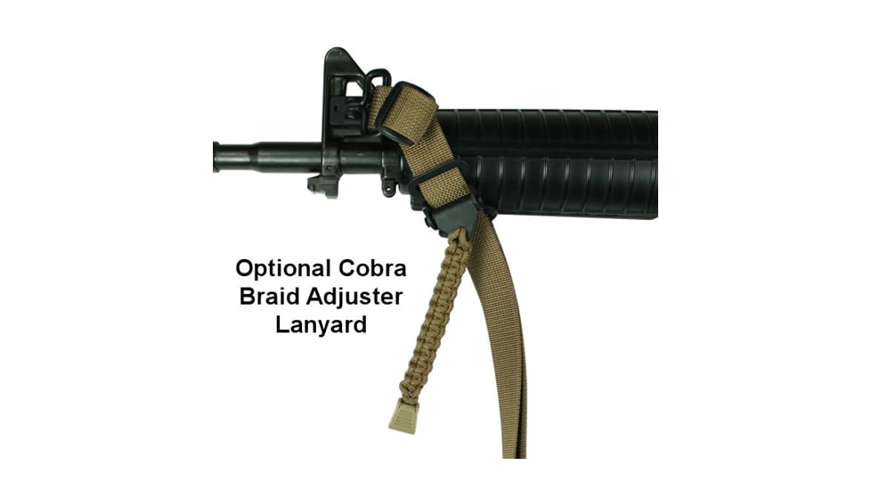 Specter Gear Raider 2 Point Tactical Sling, AK-47 with Folding Stock, Braided Lanyard, Emergency Release, Black, 548 BLK-ERB-BL