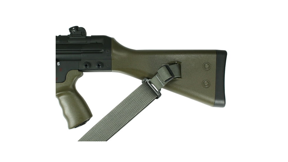 Specter Gear Raider 2 Point Tactical Sling, HK MP5 HK91 HK93 HK53, Braided Lanyard, Emergency Release, Olive Drab Green, 551 OD-ERB-BL