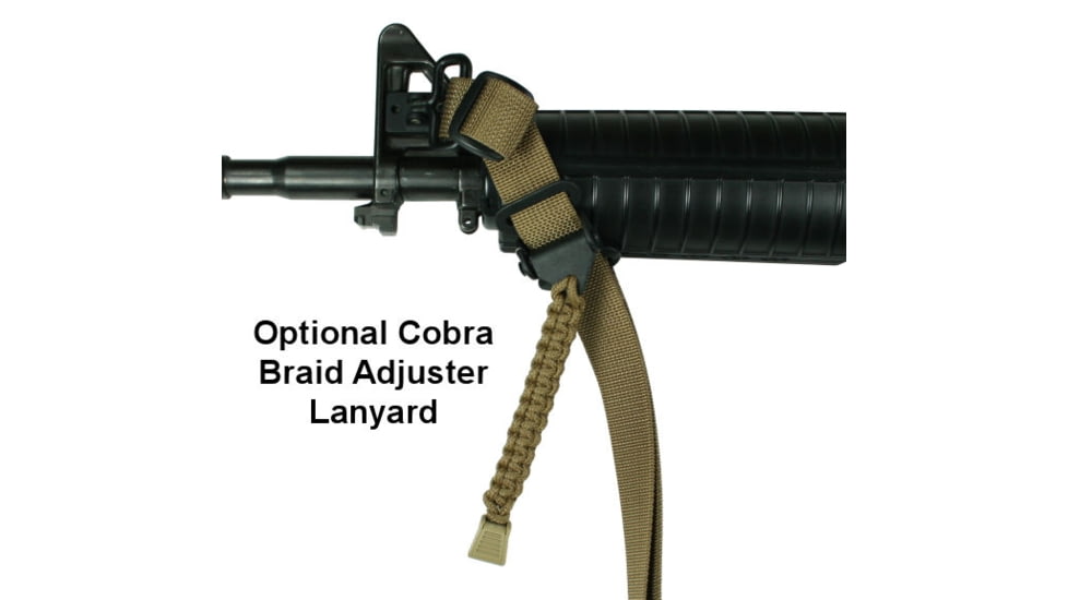 Specter Gear Raider 2 Point Tactical Sling, M-4A1, Magpul Stock, Standard Lanyard, Emergency Release, Black, 1038 BLK-ERB