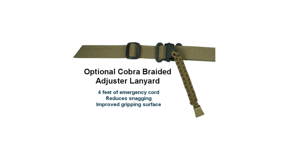 Specter Gear Raider 2 Point Tactical Sling, Mossberg 500 / Maverick 88 with M-4 type stock, Braided Lanyard, Emergency Release, Olive Drab Green, 645 OD-ERB-BL