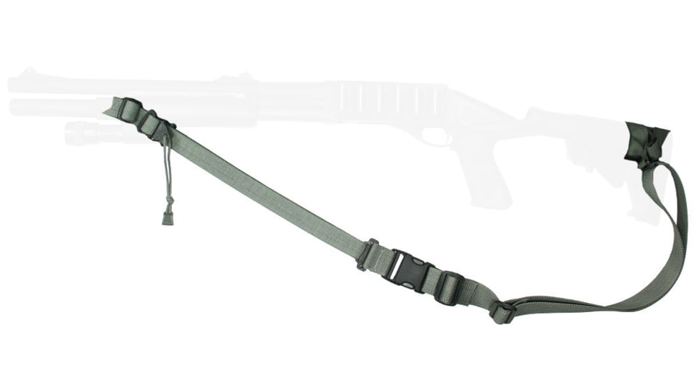 Specter Gear Raider 2 Point Tactical Sling, Mossberg 500 / Maverick 88 with M-4 type stock, Braided Lanyard, Emergency Release, Olive Drab Green, 645 OD-ERB-BL