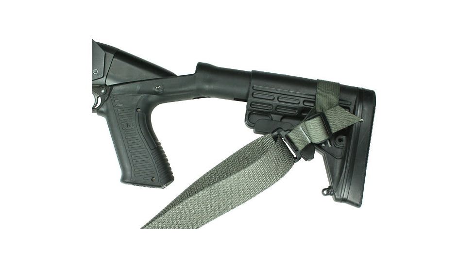 Specter Gear Raider 2 Point Tactical Sling, Mossberg 590 / 590A1 with M-4 type stock, Braided Lanyard, Emergency Release, Black, 644 BLK-ERB-BL