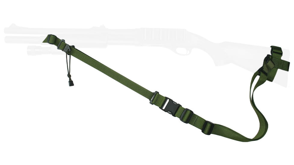 Specter Gear Raider 2 Point Tactical Sling, Remington 870 &amp; 11/87, standard fixed stock, Braided Lanyard, Emergency Release, Black, 538 BLK-ERB-BL