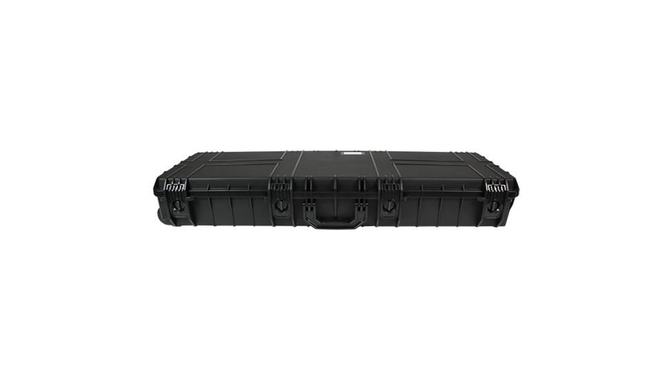 SportLock Double Rifle Case w/Handle and Wheels, Black, 47x17x7in 00057