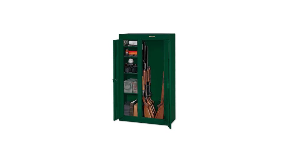 Stack-On 10 Gun Double Door Security Cabinet - Hunter Green, Medium GCDG-924-DS