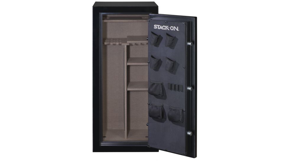 Stack-On 24-Gun, Electronic Lock,, Matte Black A-24-MB-E-S