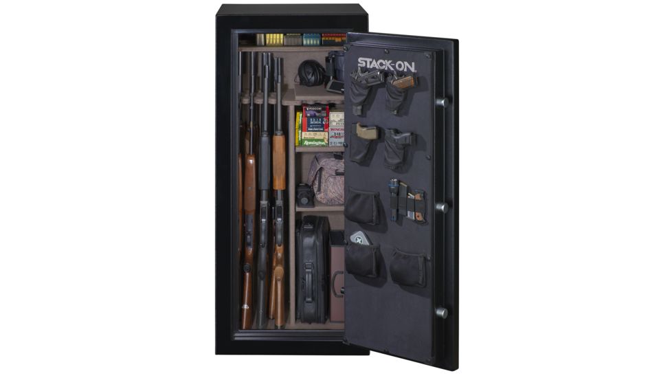 Stack-On 24-Gun, Electronic Lock,, Matte Black A-24-MB-E-S
