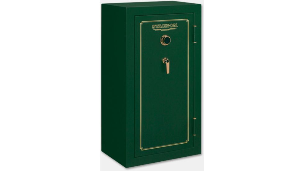Stack-On 24 Gun Safe w/ Combination Lock and Door Storage, Matte Hunter Green E-24-MG-C-S