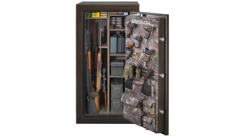 Stack-On 36-40 Gun with Back-lit Electronic Lock,, Brown Hammertone W-40-BH-E-S