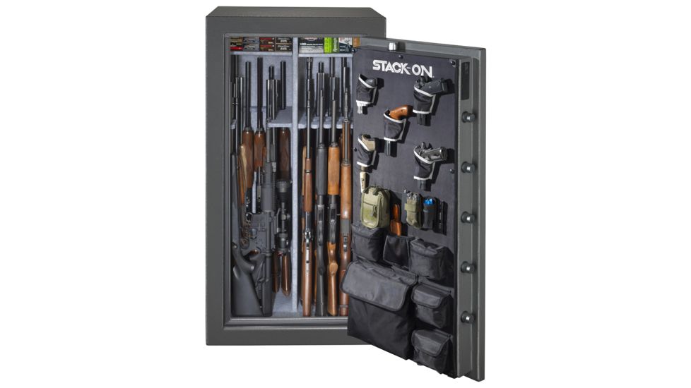 Stack-On 36-40 Gun with Biometric Lock,, Gray Pebble TD-40-GP-B-S