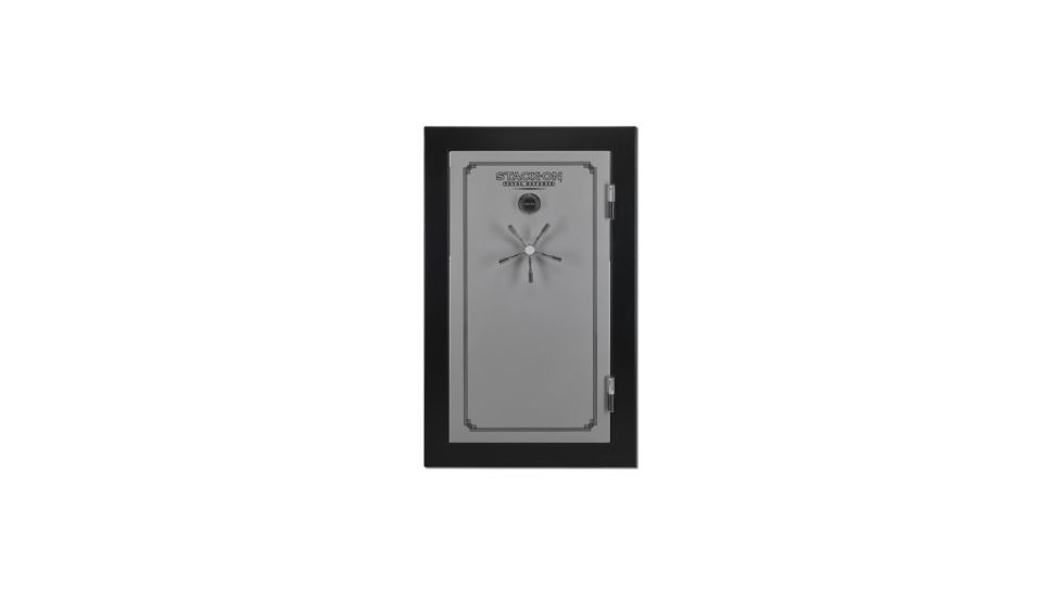 Stack-On 36 Total Defense Gun Safe w/ Combination Lock and Door Storage, Large, Matte Black/Silver TD-36-SB-C-S