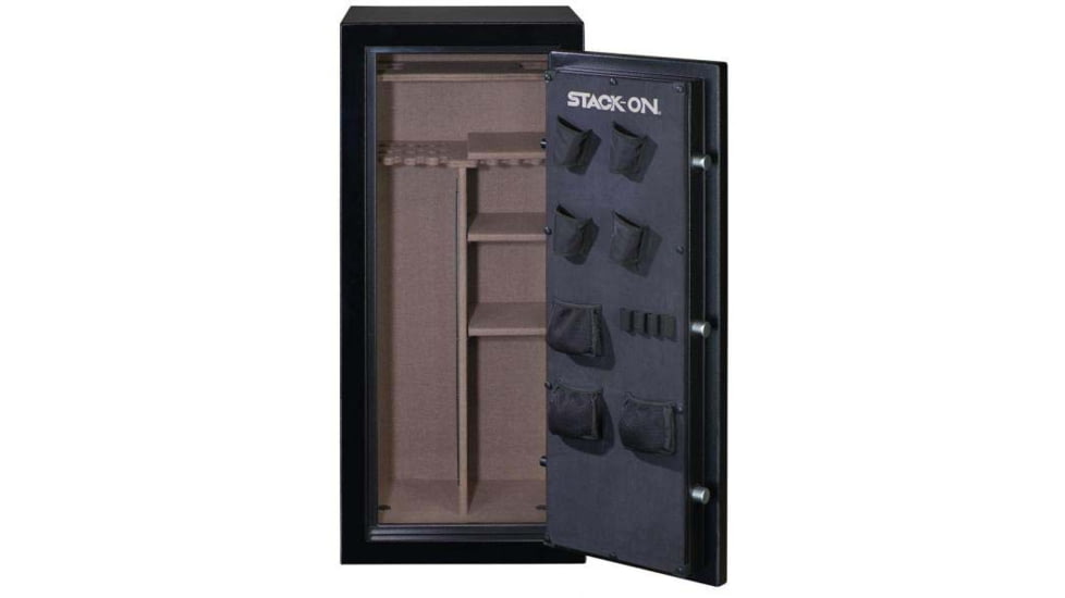 Stack-On Armorguard 24 Gun Fire Resistant Safe, Black, Oversized, A18-24-MB-E-S