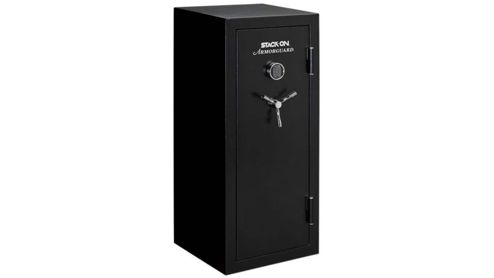 Stack-On Armorguard 24 Gun Fire Resistant Safe, Black, Oversized, A18-24-MB-E-S