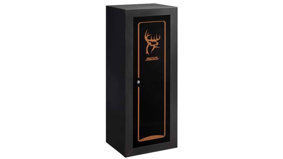 Stack-On Buck Commander Gun/Bow Cabinet Safe,21.50x18.75x57.63in,Silver/Black Hammertone AGC-408