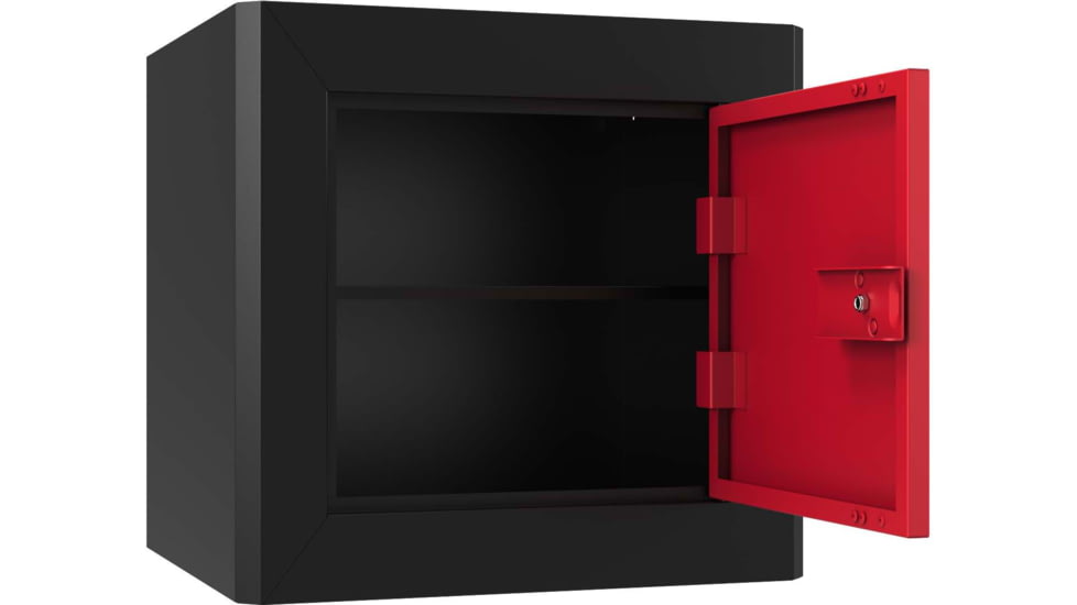 Stack-On Compact Welded-Steel Pistol, Ammo Cabinet, Black &amp; Red, X-Large, GCBR-1000-DX