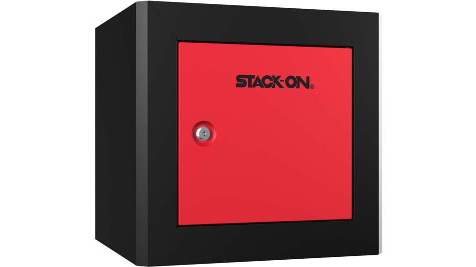 Stack-On Compact Welded-Steel Pistol, Ammo Cabinet, Black &amp; Red, X-Large, GCBR-1000-DX