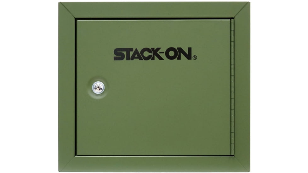 Stack-On Compact Welded-Steel Pistol, Ammo Cabinet, Green, Medium, GCHG-500-DS