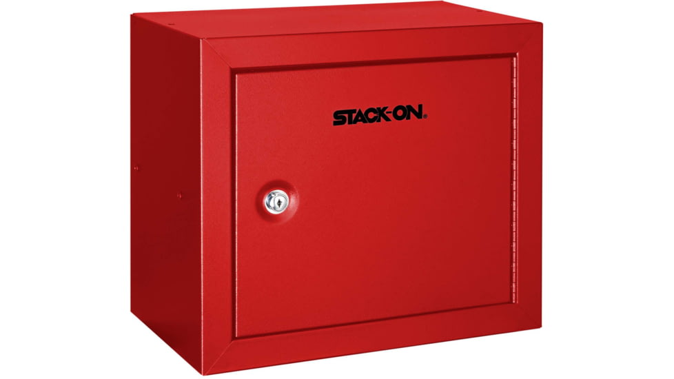Stack-On Compact Welded-Steel Pistol, Ammo Cabinet, Red, Medium, GCR-500-DS