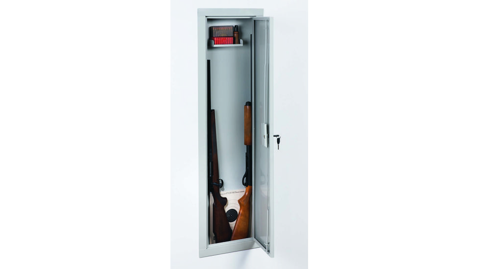 Stack-On Full Length In Wall Steel Cabinet, Large, Beige Gloss Finish IWC-55