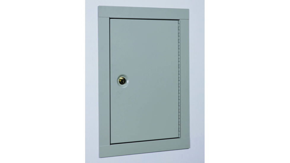 Stack-On Mid Sized In Wall Steel Cabinet, Medium, Beige Gloss Finish IWC-22